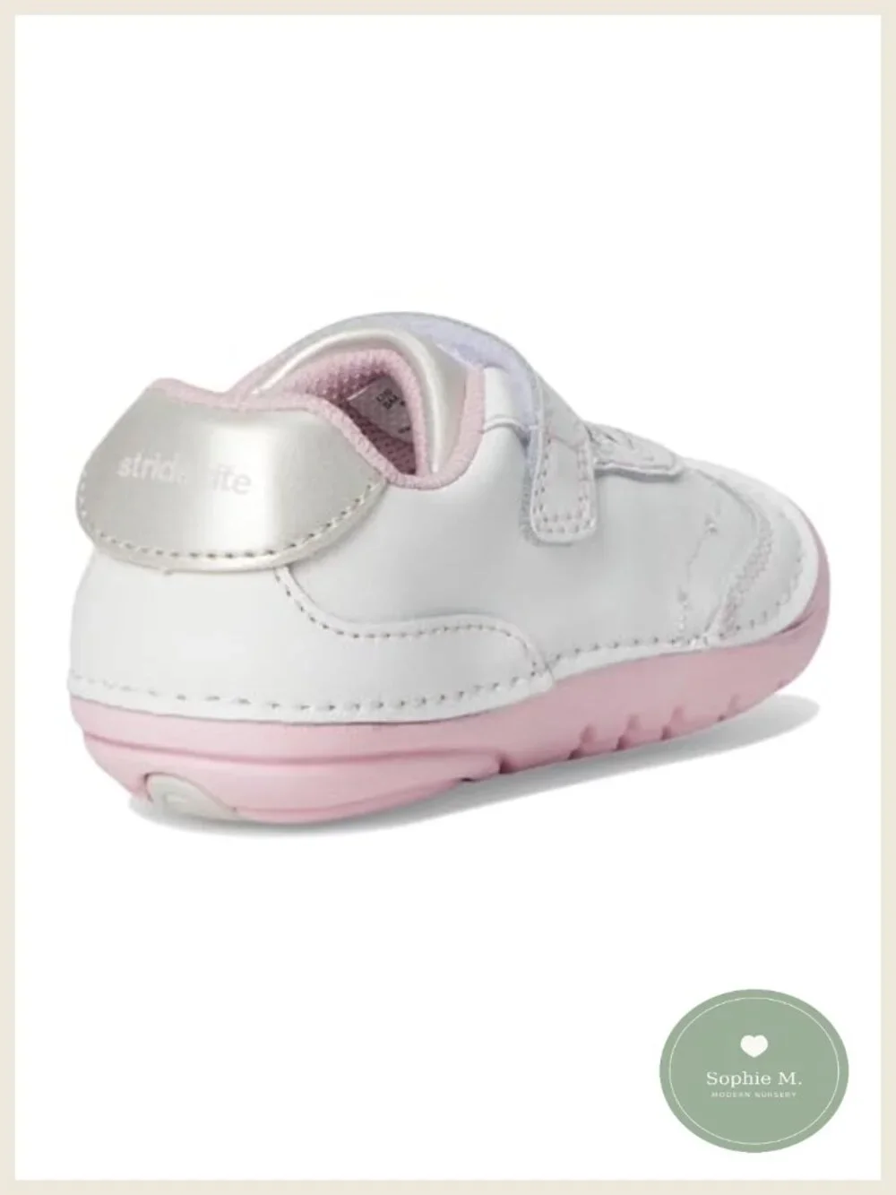 Toddler Girls Leather Sneakers Hook & Loop Closure APMA Approved